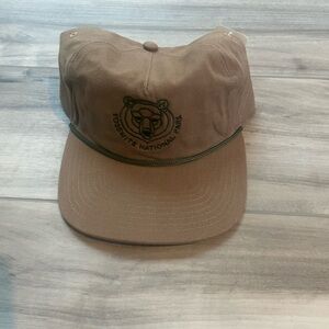 Yosemite National Park tan rope hat adjustable back nwt new with tags ouray